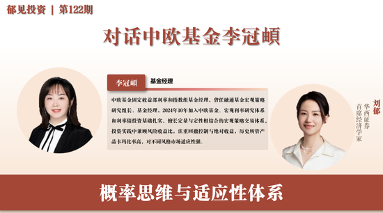 牛盈宝 中欧基金李冠頔：概率思维与适应性体系